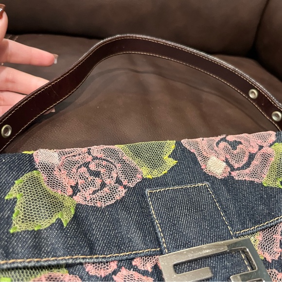 Fendi baguette denim floral vintage - Picture 14 of 16